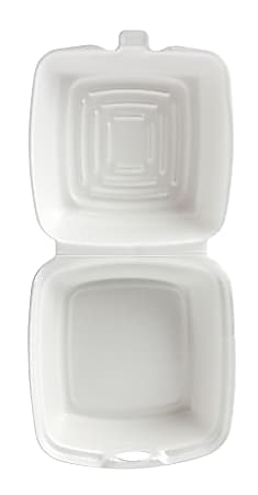 Dart Foam Carryout Hinged Container, 3&quot;H x 6&quot;W