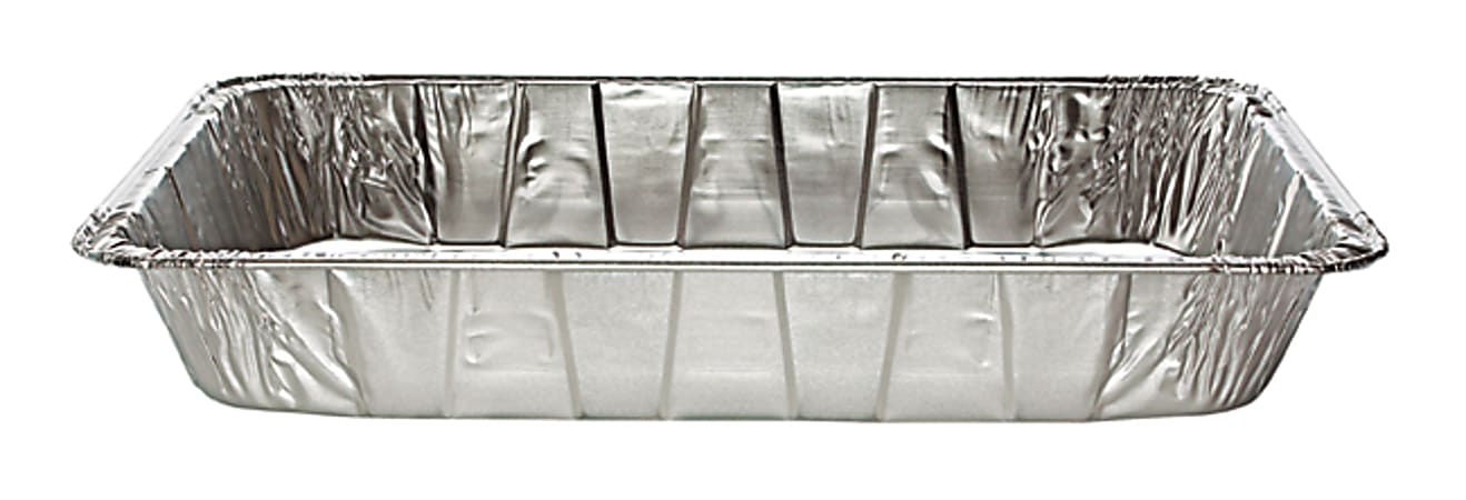 Pactiv Ribbed FS Aluminum Steam Pans, 346-oz, 20-3/42 inches wide x 12-3/16 inches deep x 3-3/8 inches high, Sold as 40 steam-table pans per Case