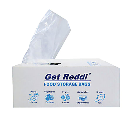 Integrated Bagging Systems Get Reddi Food and Poly Bag, 10 inches x 4 inches x 20 inches, 18 Quart, 0.68 mL, Clear, Sold as 1000 per Case