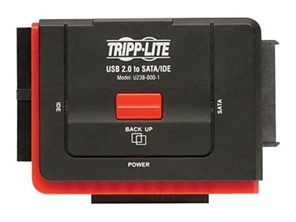 Tripp Lite 2.0 Hi-Speed to Serial atA SatA and IDE Adapter for 2.5 Inch / 3.5 Inch / 5.25 Inch Hard Drives - (SATA) and IDE Adapter for 2.5in / 3.5in / 5.25in Hard Drives