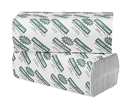Bay West Penny Lane Multi-Fold Paper Towels, 9 1/2" x 9 1/4", White, 250 Towels Per Pack, Case Of 16 Packs