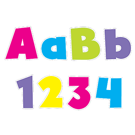 Creative Teaching Press® Designer Letters, 4", Bold Brights, Grade 1 - College, Pack Of 200