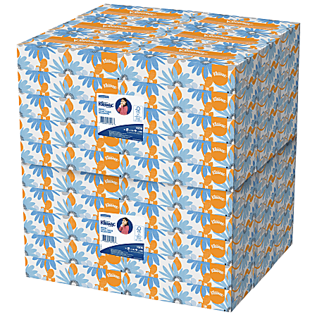 Kleenex® FSC Certified 2-Ply Facial Tissues, White, 100 Tissues Per Box, 10 Boxes Per Bundle, Case Of 6 Bundles
