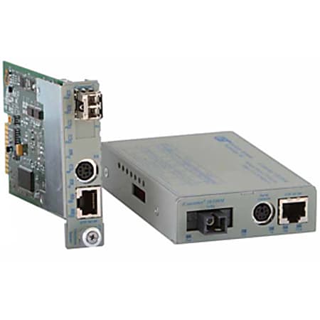 Omnitron Systems iConverter Fast Ethernet Media Converter - 1 x RJ-45 , 1 x ST Duplex - 10/100Base-TX, 100Base-FX - Internal