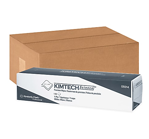 KIMTECH Science Precision Wipers - Wipe - 4.40" Width x 8.40" Length - 140 / Box - 15 / Carton - White