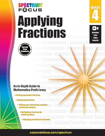 Spectrum® Applying Fractions Workbook, Grade 4