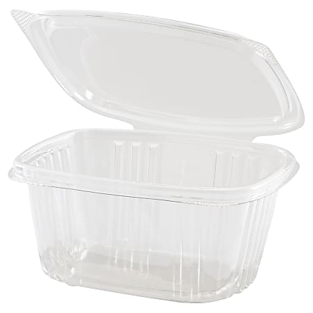 Genpak Plastic Hinged Lid Deli Containers 8 Oz Clear 100 Containers Per ...