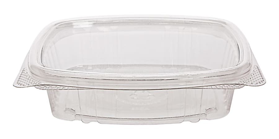 Genpak Plastic Hinged Lid Deli Containers 8 Oz Clear 100 Containers Per ...
