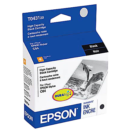 Epson® T0431 DuraBrite® High-Yield Black Ink Cartridge, T043120