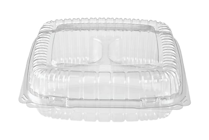 ClearView SmartLock Containers, Clear, 7-1/2 inches wide x 3-1/2 inches deep x 4 inches high, 250 clamshell containers per Case, Sold by the Case