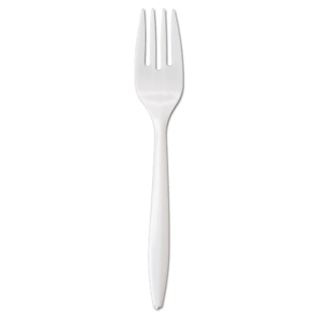 GENERAL PAPER Individually Wrapped Mediumweight Forks, White, Pack Of 1,000