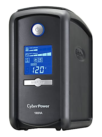 CyberPower® Uninterruptible 600-Watt 9-Outlet Power Supply, CP1000AVRLCD