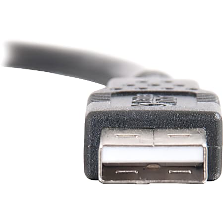 C2G 6ft USB 2.0 One B Male to Two A Male Y Cable Type B Male USB Type A  Male USB 6ft Black - Office Depot