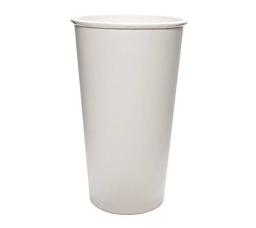 Dart Single Sided Polycoated Paper Hot Cups 20 Oz White Pack Of