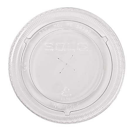 Solo Cup Straw-Slot Cold Cup Lids, Fits 9, 12 - 14 oz Cups, Clear, 10 sleeves of 100 lids each per Case, Sold by the Case