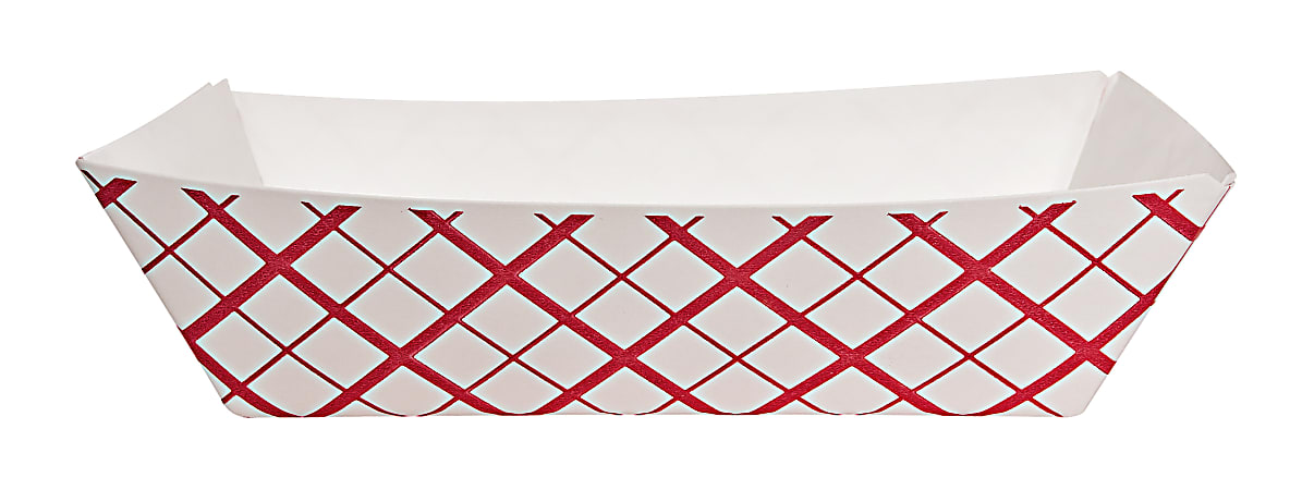 Southern Champion Paper Food Baskets, 3 lb capacity, Red/White checkerboard pattern, 500 baskets per Case, Sold by the Case