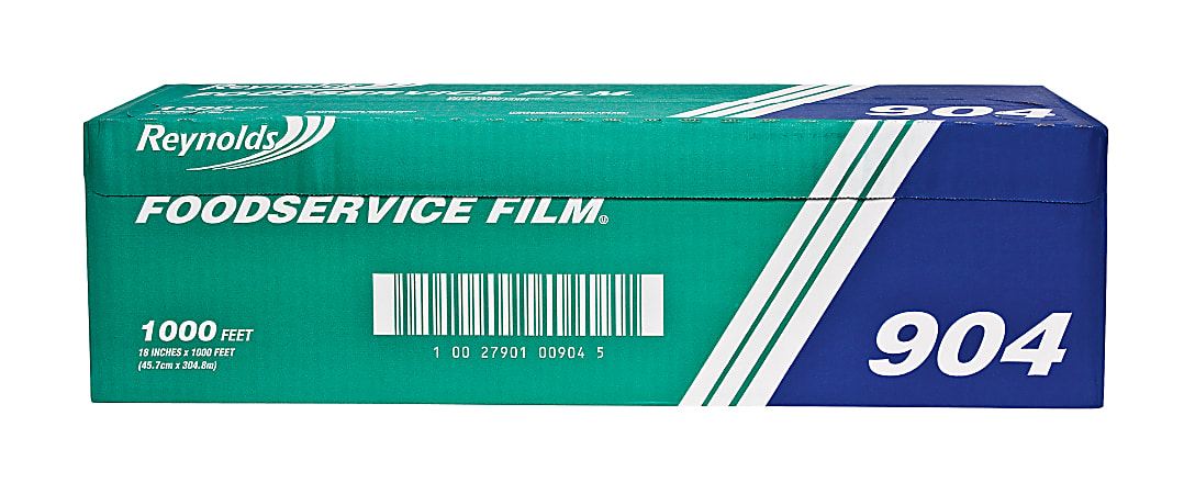 Reynolds Wrap PVC Film with Cutter Box, 18 inches x 1000 feet, Clear, Sold as 1 Roll