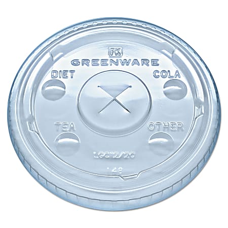 Fabri Kal Greenware Cold Drink Cup Lids Fits 9 12 And 20 Oz Cups
