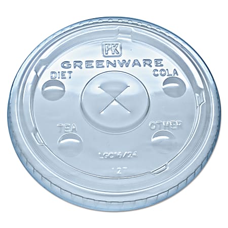Fabri-Kal® Greenware® Cold Drink Cup Lids, Fits 16-,