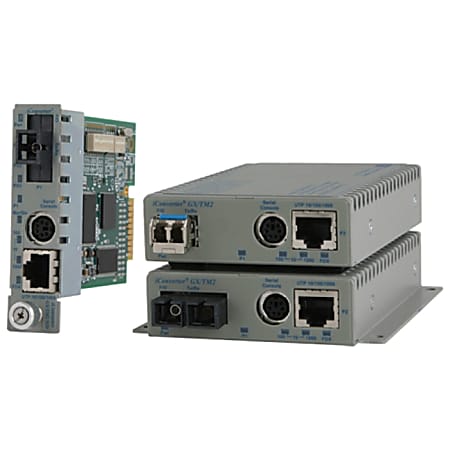 Omnitron Systems iConverter GX/TM2 Media Converter - 1xRJ45  - 10/100/1000Base-T, 1000Base-X - 1x Expansion Slots - 1x SFP Slots - Desktop - 8939N0C