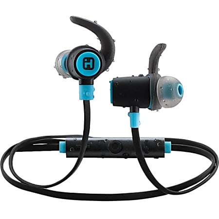 iHome® iB73 Earset, In-Line Mic/Remote, Black/Blue