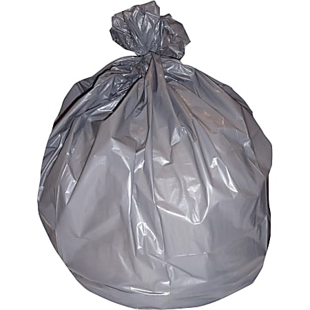 Heritage Super Heavy Gray LLD Can Liners - 60 gal Capacity - 38"x 58"x1.10 mil (28 Micron) Thickness - H7658SG