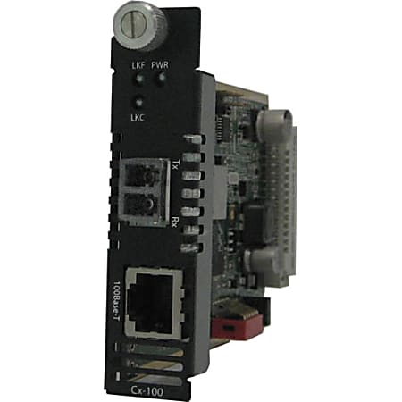 Perle CM-100-S2LC20 Fast Ethernet Media Converter - 1 x Network (RJ-45) - 1 x LC Ports - DuplexLC Port - 100Base-TX, 100Base-LX - 12.43 Mile - Internal