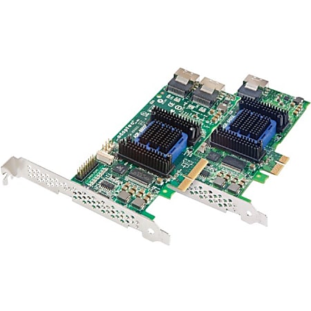 Microsemi Adaptec RAID 6405E Single - 6Gb/s SAS - PCI Express 2.0 x1 - Plug-in Card - RAID Supported - JBOD, 0, 1, 10, 1E RAID Level - 4 Total SAS Port(s) - 4 SAS Port(s) Internal - 128 MB