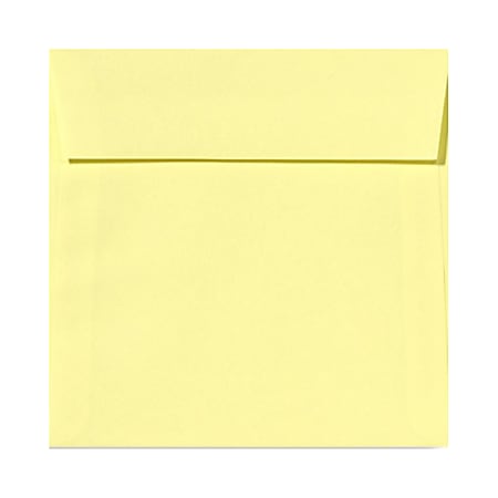 LUX Square Envelopes, 6 1/2" x 6 1/2", Peel & Press Closure, Lemonade Yellow, Pack Of 250