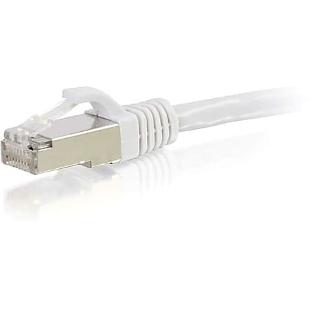 C2G-12ft Cat6 Snagless Shielded (STP) Network Patch Cable - White - Category 6 for Network Device - RJ-45 Male - RJ-45 Male - Shielded - 12ft - White