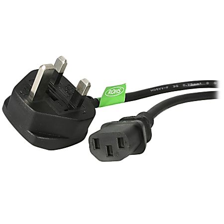 StarTech.com 6 ft Standard UK Computer Power Cord - Power cable - IEC 320 EN 60320 C13 (F) - BS 1363 (M)