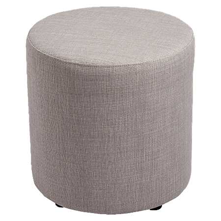 Lorell® Collaborative Seating Cylinder Ottoman, Fabric, Slate