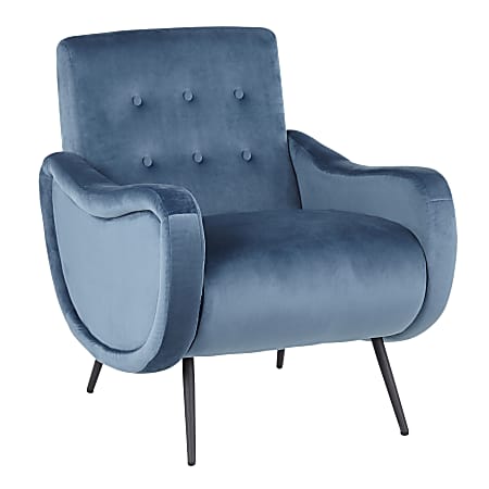 LumiSource Rafael Lounge Chair, Black/Teal