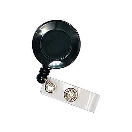 Retractable ID Badge Holder Black - Office Depot