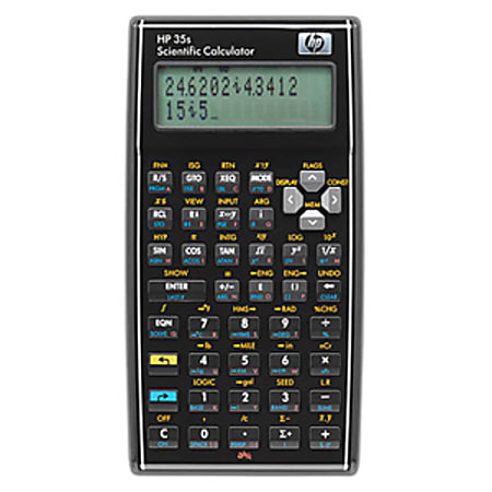HP 35S Scientific Calculator - 100 Functions - 30 KB - 2 Line(s) - 14 Digits - LCD - Battery Powered - 2 - CR2032 - 0.7" x 3.2" x 6.2" - Plastic, Plastic