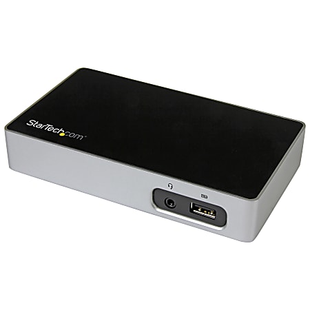 StarTech.com USB Docking Station with DVI - Compatible with Windows / macOS - Supports a Single DVI Display - USB3VDOCKD - USB-A Docking Station - DVI Port - USB-A Dock for PC and MacBook Laptops - Fast-Charge USB 3.0 Type-A Port