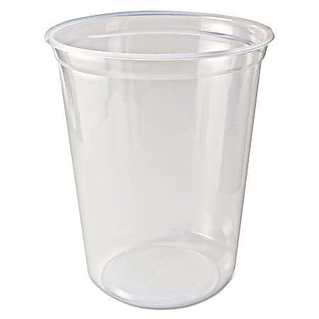 Karat Poly Deli Containers with Lids, 32 oz, Clear, Pack of 240