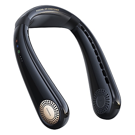 Torras COOLiFY Air 3-Speed Portable Neck Fan, 2-1/2”H x 6-7/8”W x 10-1/4”D, Black