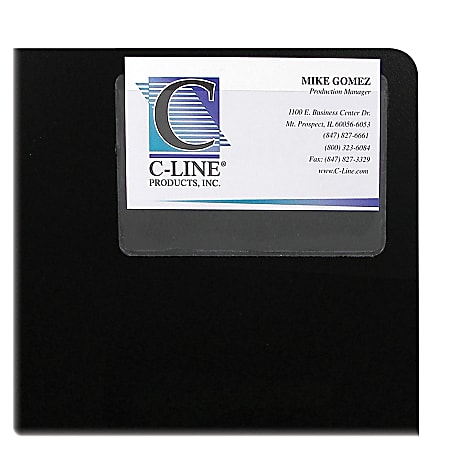 C-Line® Top-Loading Business Card Holders, 2&quot; x 3