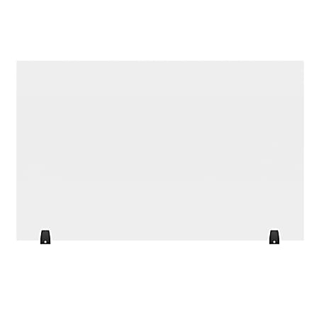 LUX DIVTT-C Reclaim Acrylic Freestanding Sneeze Guard Desk Divider, 48" x 30", Clear