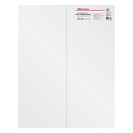 Office Depot® Brand Vanishing Grid Presentation Tri-Fold Foam Board, 22" x 28", White
