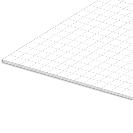 Pacon Ghostline Tri-Fold Foam Board, 22 x 28 Inch, 1/2 Inch Faint Grid,  White, Each