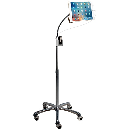 CTA Digital Heavy-Duty Gooseneck Floor Stand Stand For Tablet Aluminum Screen Size: 7"-13" Floor Standing