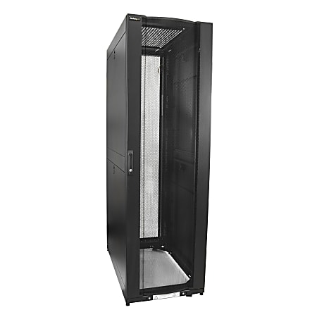 StarTech.com 42U Server Rack Cabinet - Adjustable Mounting Depth up to 37" - Fully Assembled with Lockable Doors - Weight Capacity 3307 lb. (1500 kg) - Rack cabinet can customize the mounting depth from 3"" to 37"