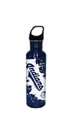 Cleveland Indians Stainless Steel Water Bottle, Blue