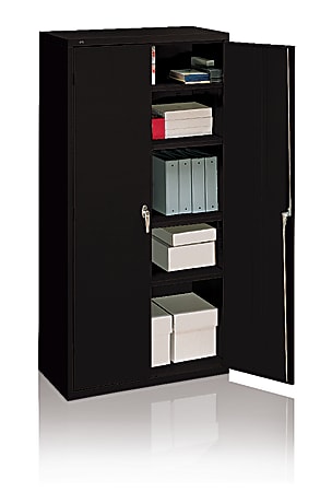 HON® Steel Storage Cabinet, 3 Shelves, Charcoal