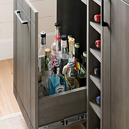 South Shore Vietti 12 Bottle Bar Cabinet With Bottle Storage 36 14