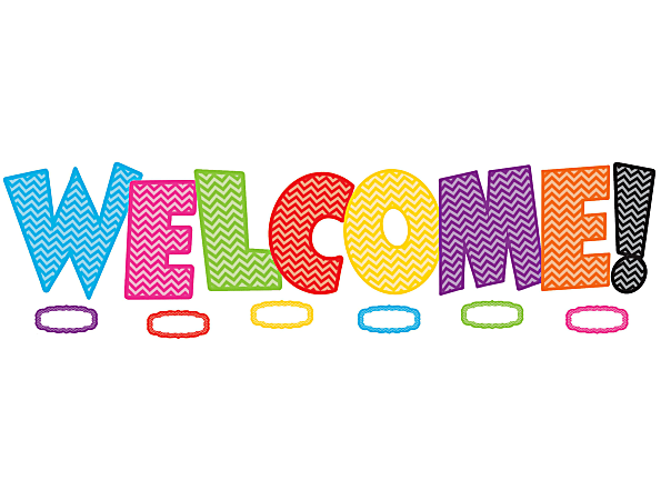 Teacher Created Resources Chevron Welcome Bulletin Board Set, Multicolor