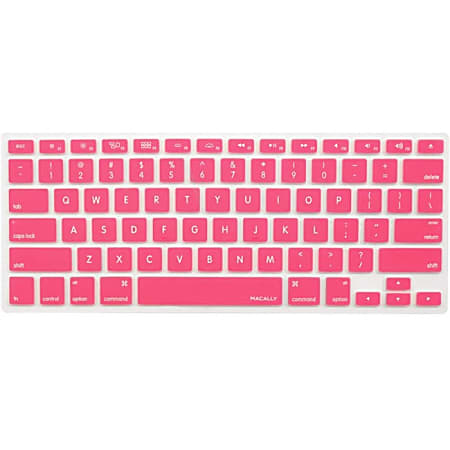 Macally Protective Cover in Pink for Macbook Pro, Macbook Air and Most Mac Keyboards - Pink - Silicone