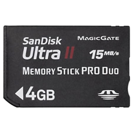 SanDisk 4GB Ultra II Memory Stick PRO Duo Card - Office Depot